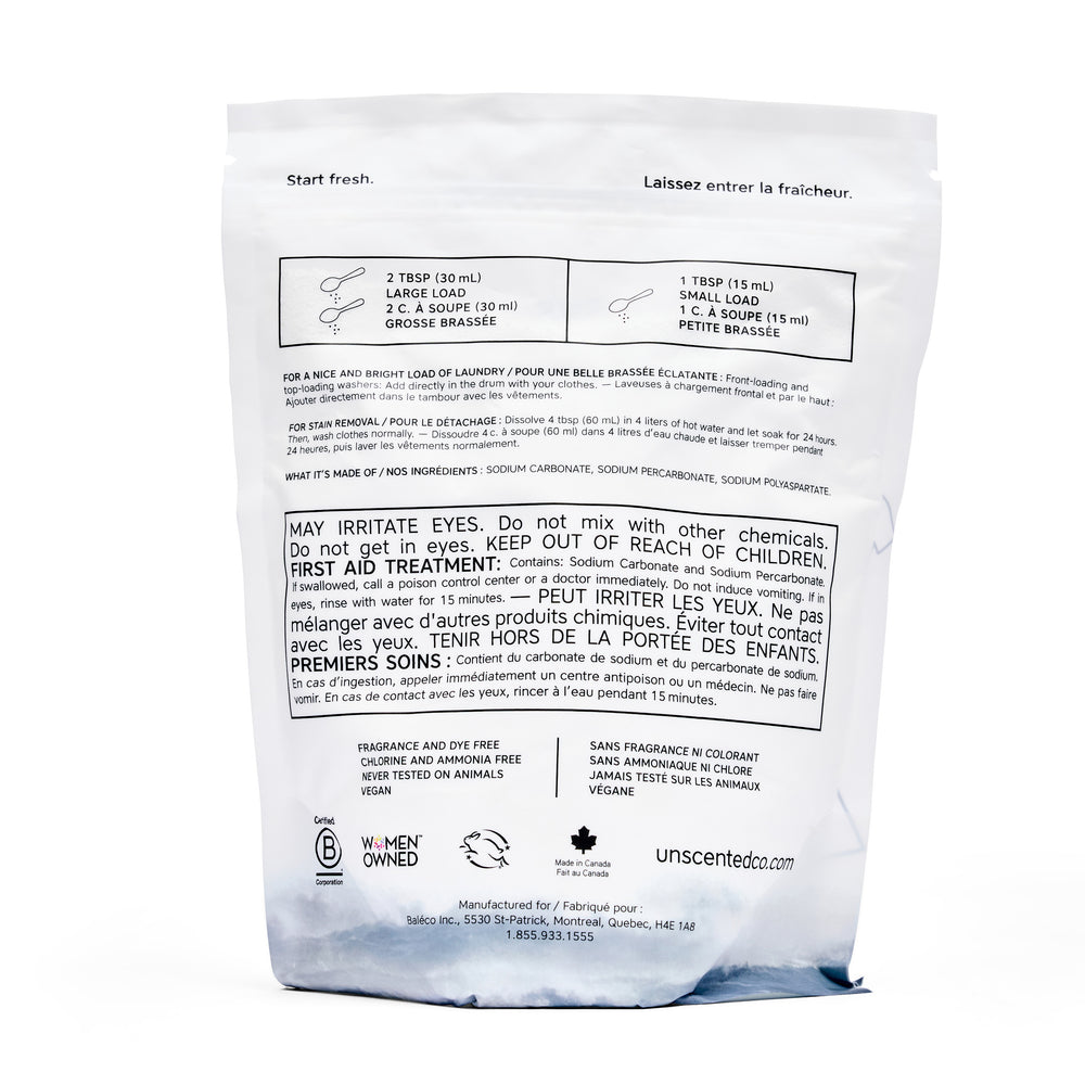 Natural Laundry Whitener + Brightener - 1 kg - Slowood