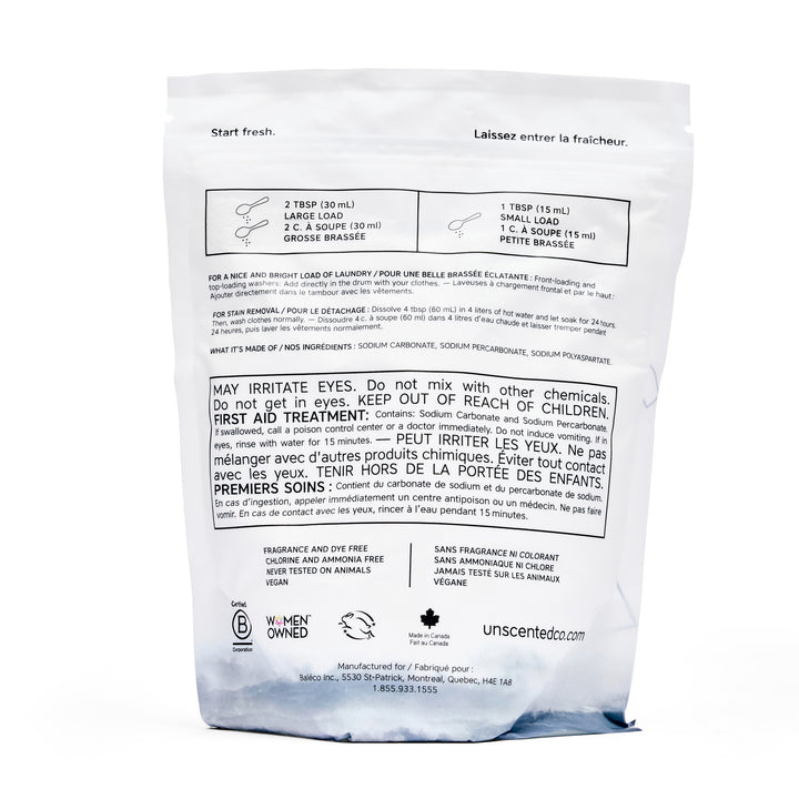 Natural Laundry Whitener + Brightener - 1 kg - Slowood