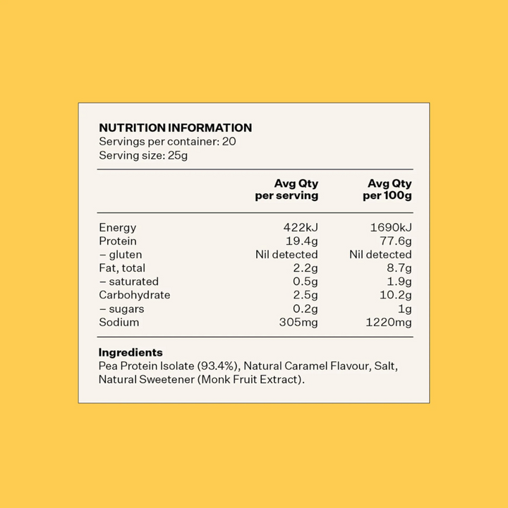 Pea Protein Powder - Salted Caramel - Slowood