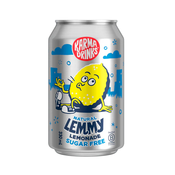 Sugar Free Lemony Lemonade Can 330ml - Slowood