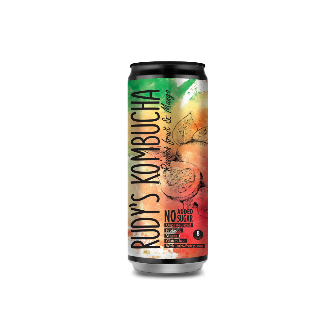 Rudy's Kombucha Passion Fruit and Mango - Slowood