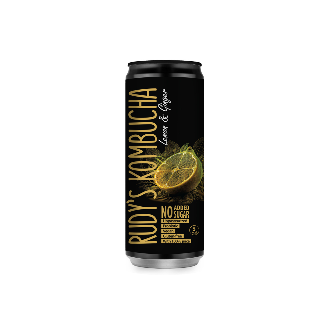 Rudy's Kombucha Lemon and Ginger - Slowood
