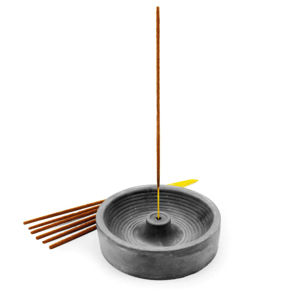 Cement Incense Holder Size M (Round) - Slowood