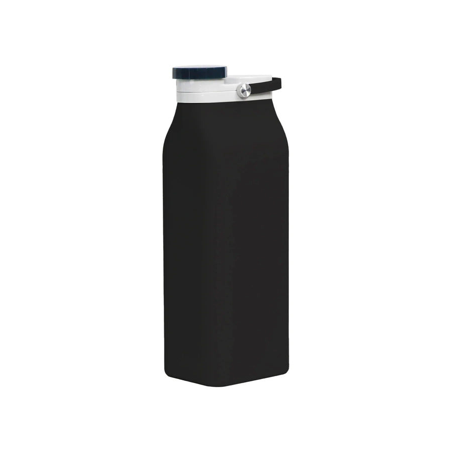 Foldable Silicone Water Bottle 600Ml - Black - Slowood