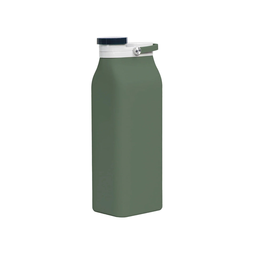 Foldable Silicone Water Bottle 600Ml - Forest Green - Slowood
