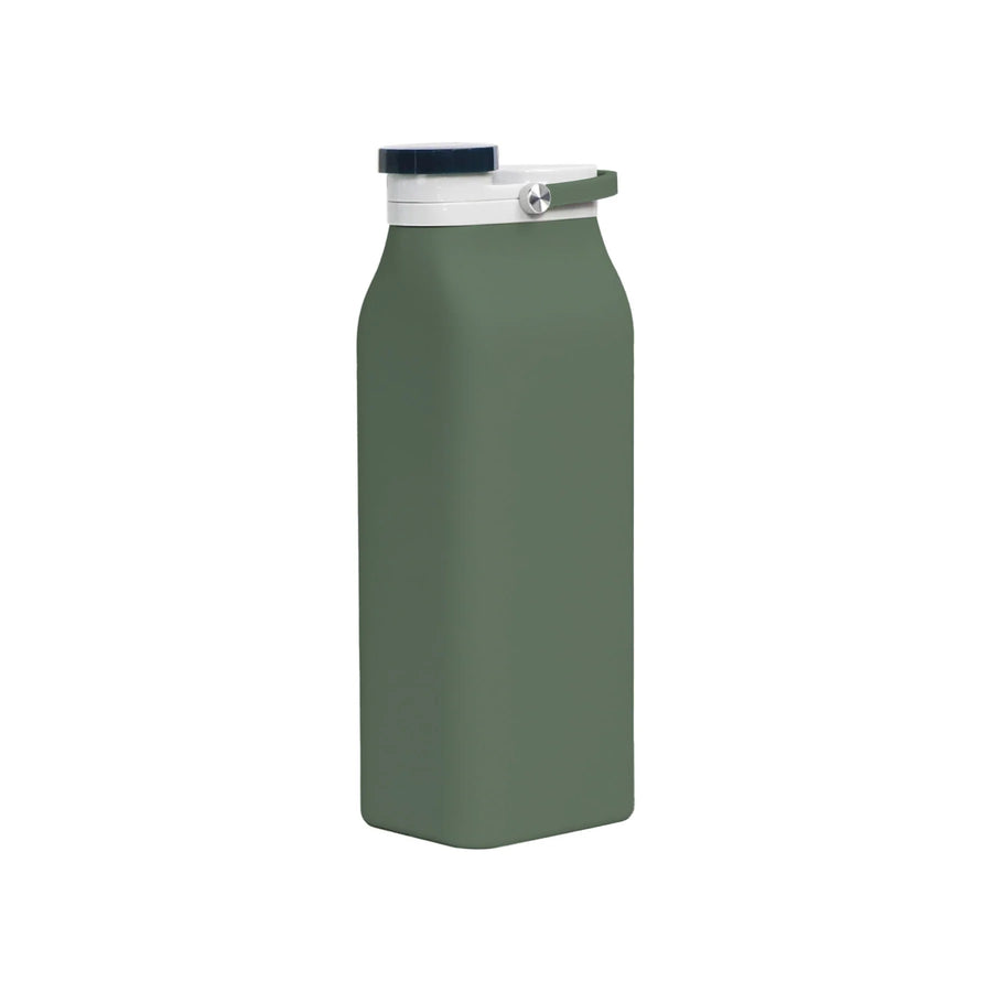 Foldable Silicone Water Bottle 600Ml - Forest Green - Slowood