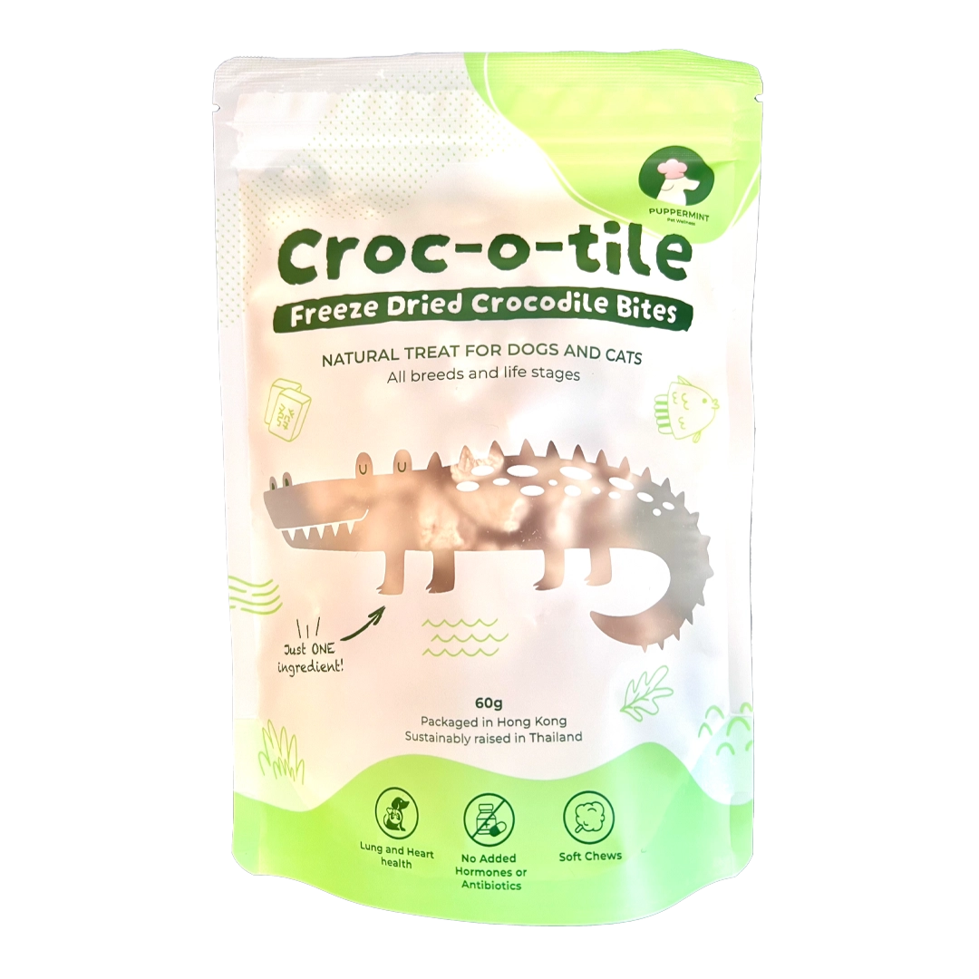 Croc-o-tile Freeze Dried Natural Treat For Dogs And Cats 60g - Slowood
