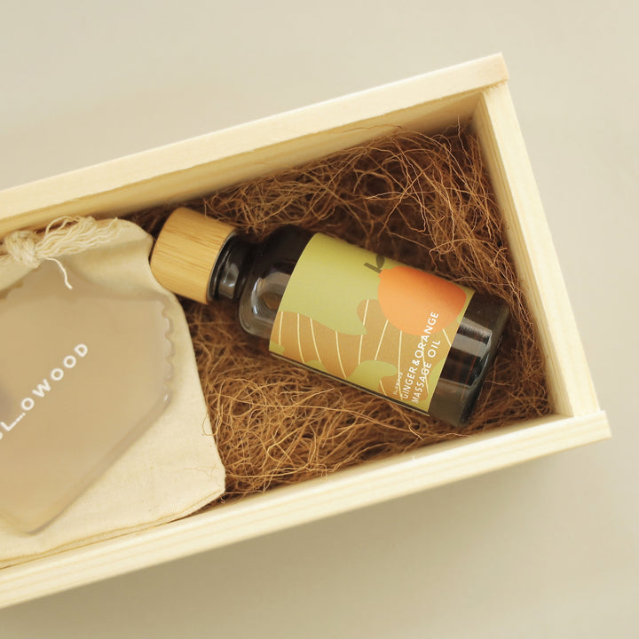 Agate Gua Sha & Natural Essential Massage Oil Set - Slowood