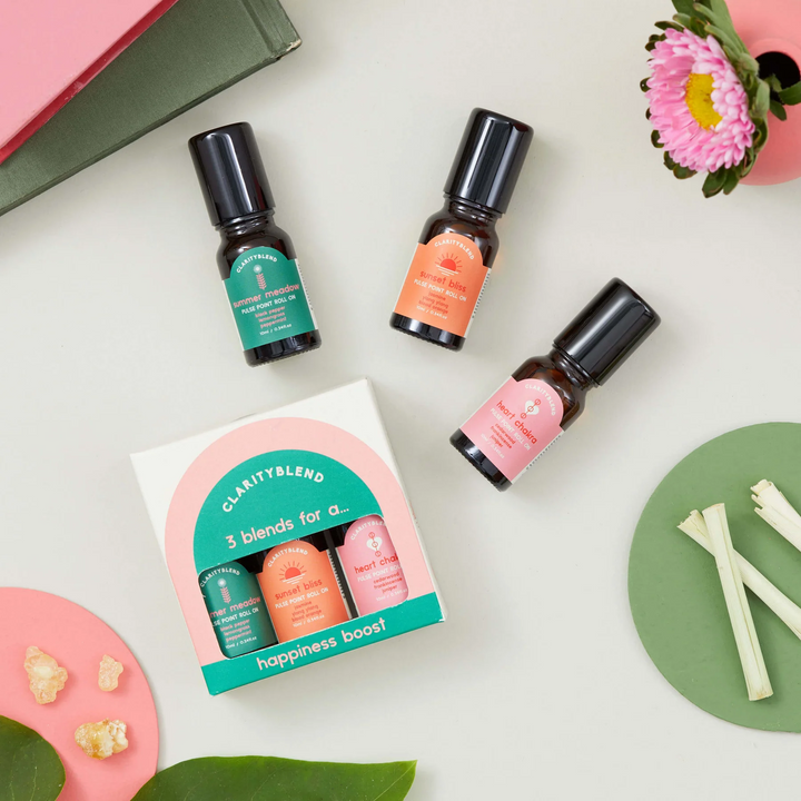 Happiness Boost Aromatherapy Roll On Collection Set (3 x 10ml) - Slowood