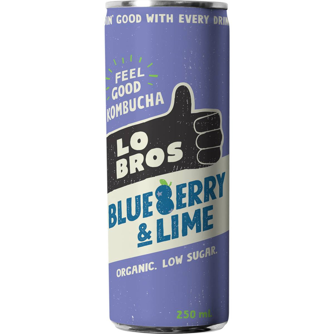 Kombucha Can, Organic Blueberry Lime - Slowood