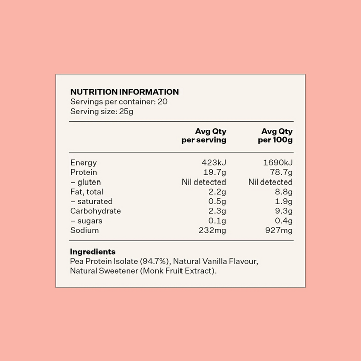 Pea Protein Powder - Vanilla - Slowood