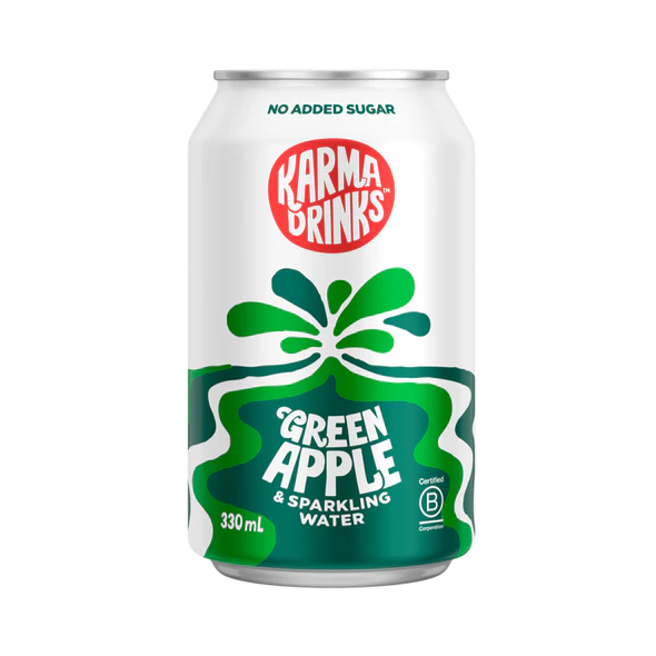 Green Apple Sparkling Can 330ml - Slowood