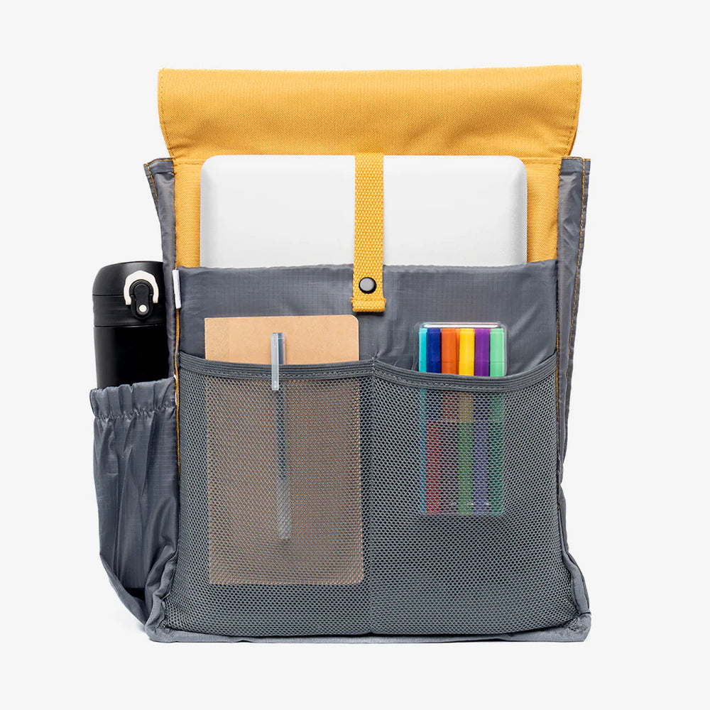 Recycled Handy Mini Backpack - Mustard - Slowood