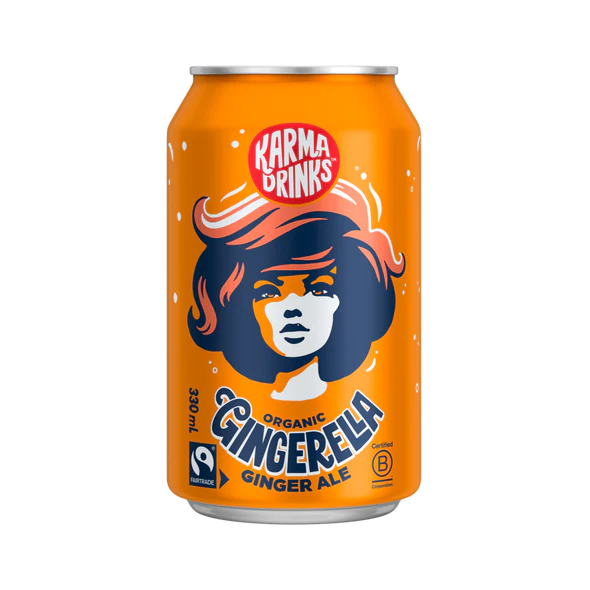 Organic Gingerella Ginger Ale Can 330ml - Slowood
