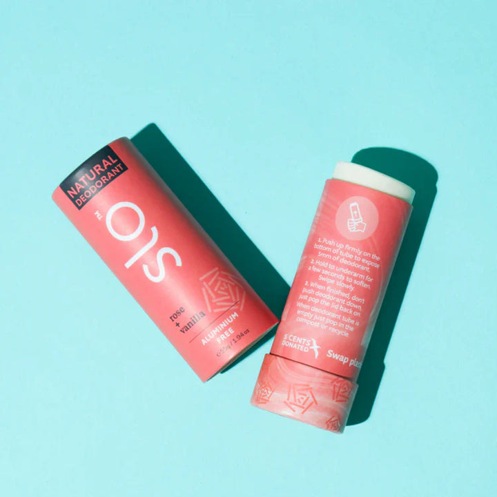 Natural Deodorant - Rose + Vanilla - Slowood