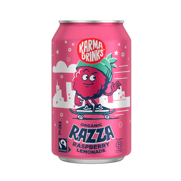 Organic Razza Raspberry Lemonade Can 330ml - Slowood