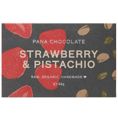 Organic Vegan Chocolate Bar - Strawberry & Pistachio 45g - Slowood