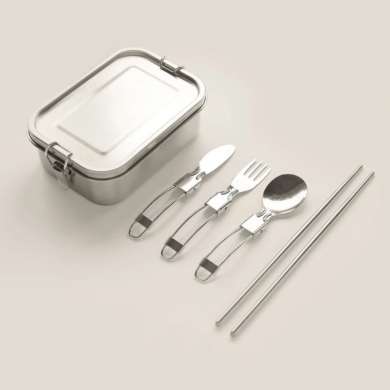 Leakproof Stainless Steel Lunch Box - 800ml - Slowood