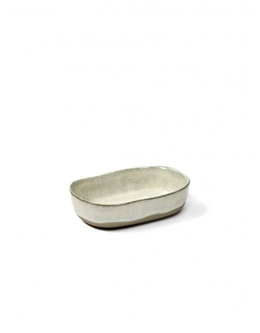 DEEP PLATE MERCI N8 S 9,8x6,5 H2,5 OFF WHITE - Slowood