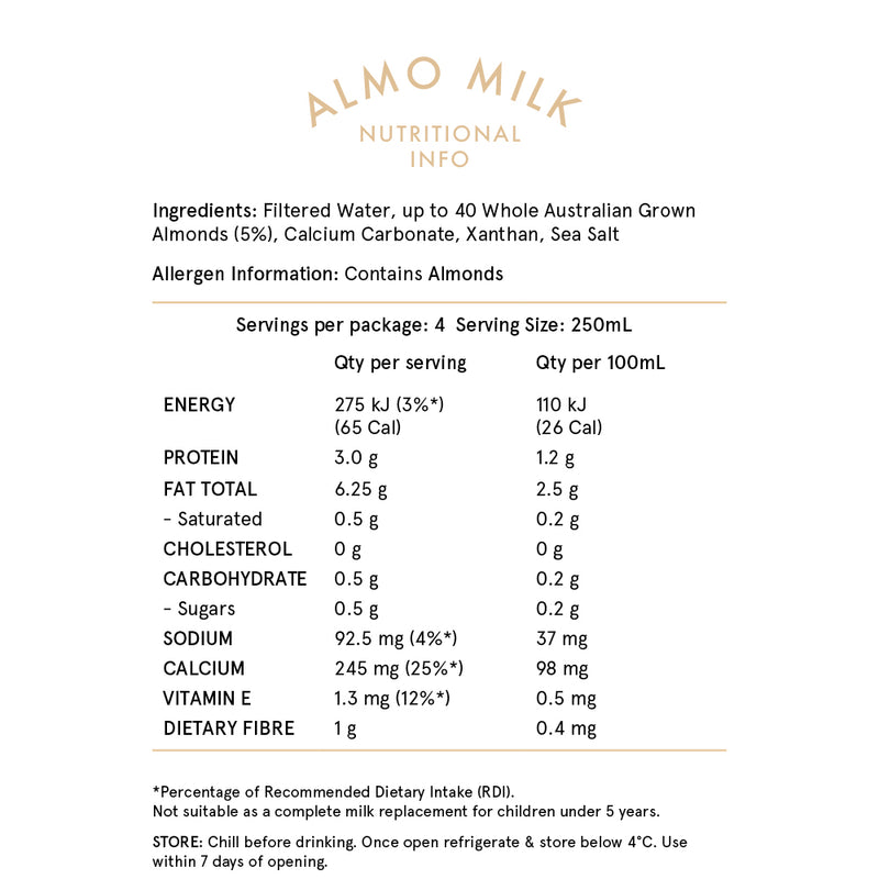 Unsweetened Almond Milk 1L - Slowood
