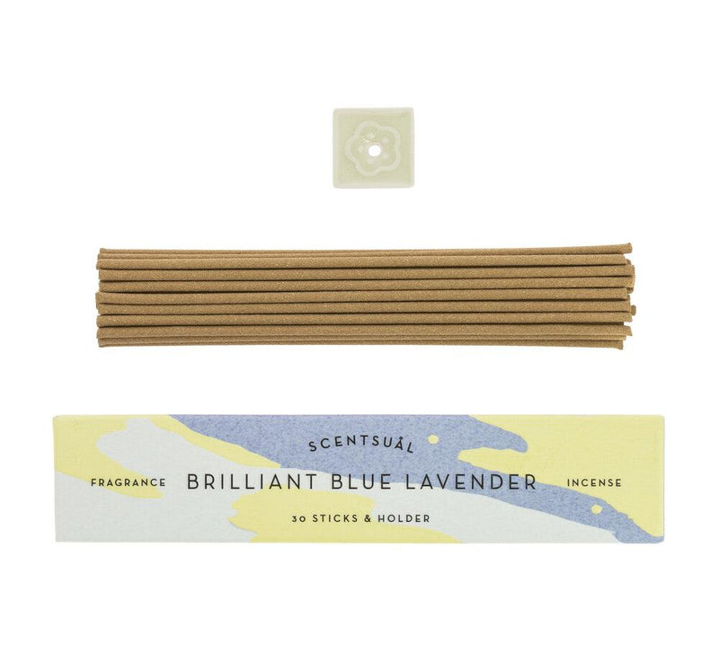 Brilliant Blue Lavender (30 sticks & Holder) - Slowood