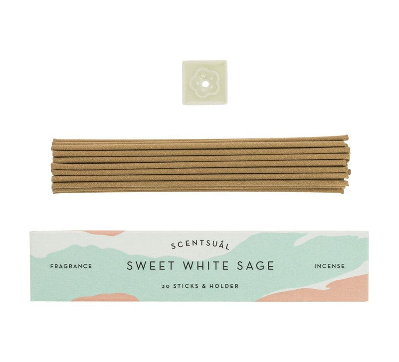 Sweet White Sage (30 sticks & Holder) - Slowood