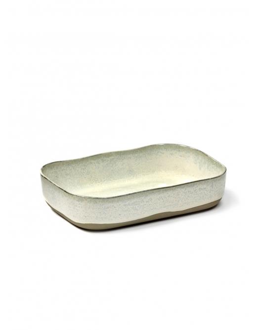 EXTRA DEEP PLATE MERCI N5 L 23x15 H5 OFF WHITE - Slowood