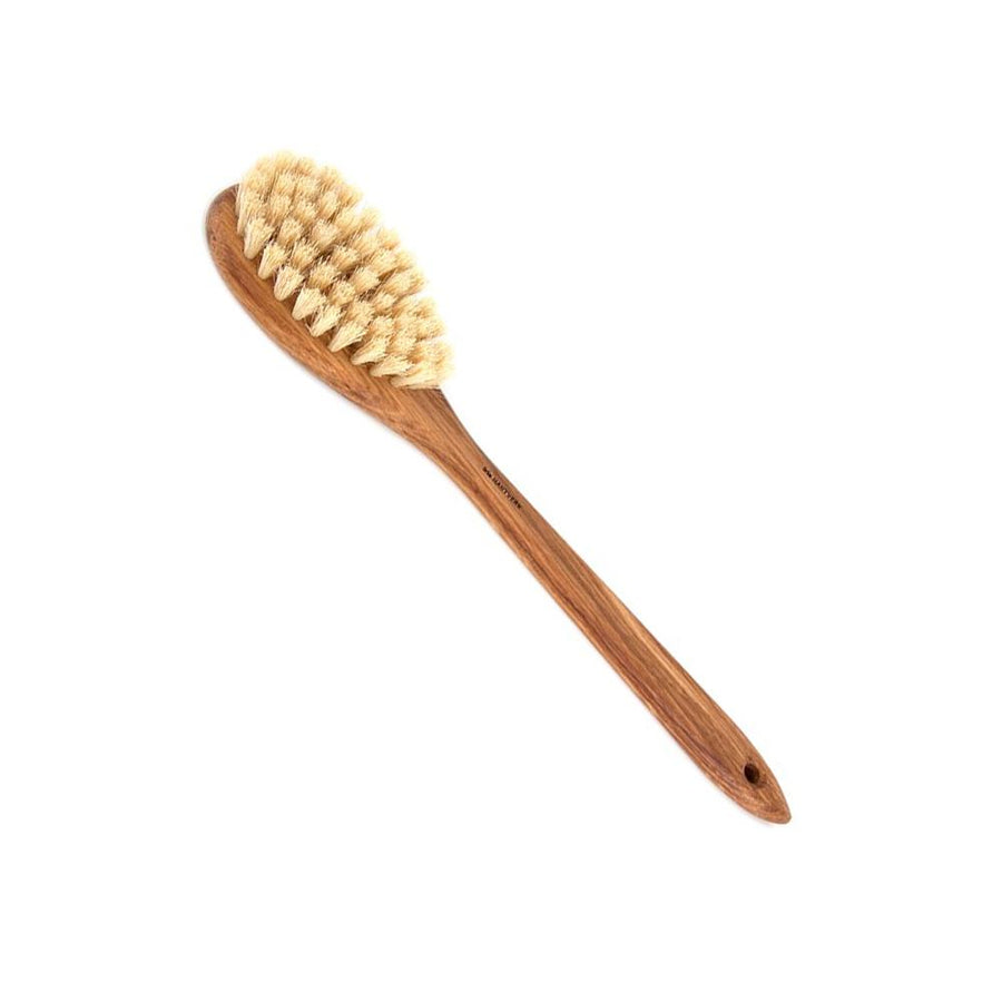 Bath Brush With Handle (Oak, Horse hair and Tampico fibre) - Slowood