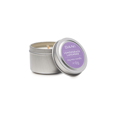 Lemongrass Lavender Travel Tin Candle - Slowood
