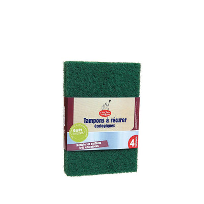 Scrubbing Pads 4PCS (PET recycled plastic Bottles and crushed wallnut) - Slowood
