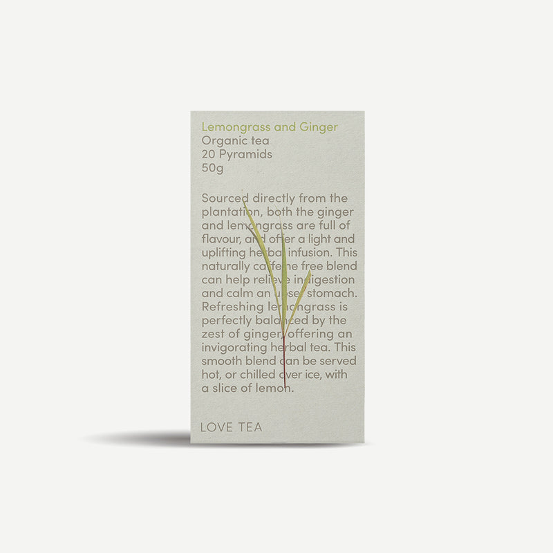 Lemongrass & Ginger Tea - 20 Pyramid bags - Slowood
