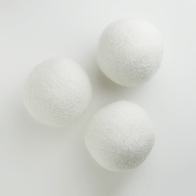 Laundry Wool Felt Dryer Ball - 8cm white - Slowood