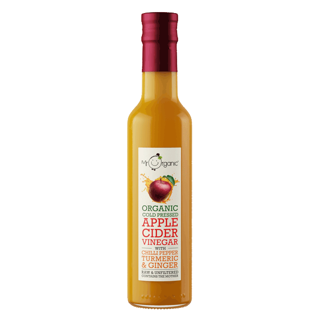 Organic Vegan Apple Cider Vinegar -Turmeric, Chilli & Ginger 250ml - Slowood