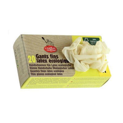 FSC Certified 20 Latex Thin Gloves  - Small - Slowood