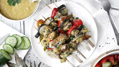 Mother's Day Recipe | Grilled Veggie Skewers with Pineapple Curry Sauce