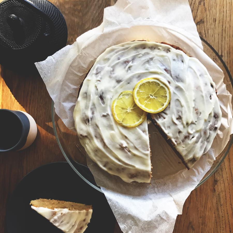 Lemon and Hazelnut Honey Cake