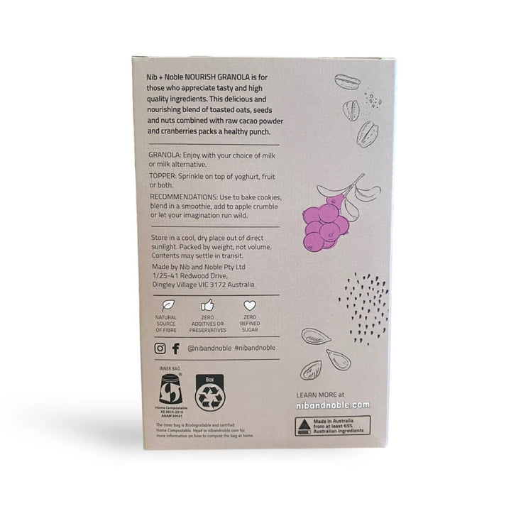 M39 - Organic Nourish Granola With Cranberries Australia (Sold Per 200g) - Slowood