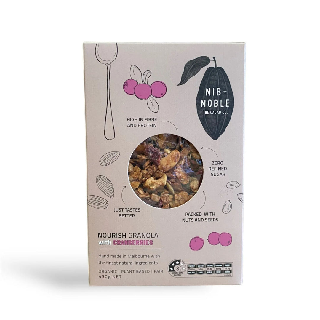 M39 - Organic Nourish Granola With Cranberries Australia (Sold Per 200g) - Slowood