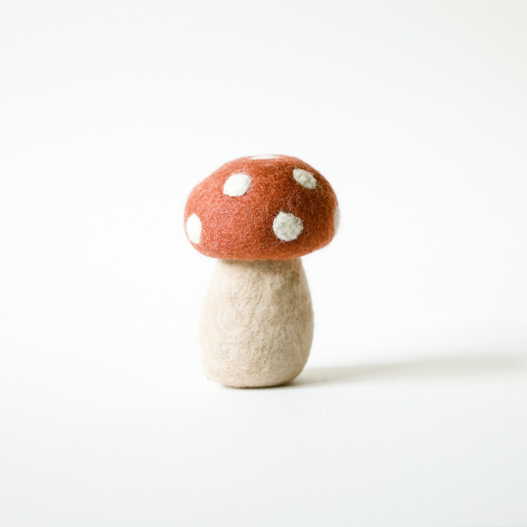 Felt Mushroom Pink 11cm