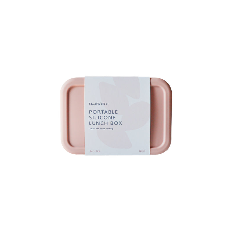 Silicone Lunch Box Dusty Pink 520ml - Slowood