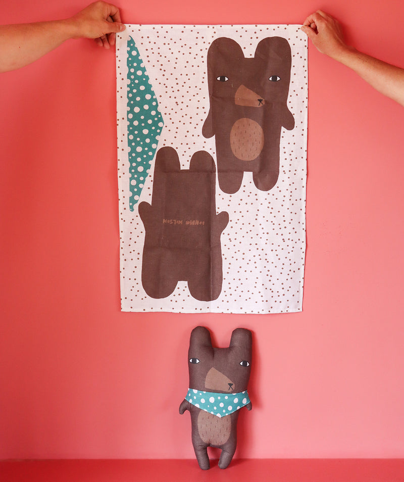 Make Your Own Bear Tea Towel Craft Kit - Slowood