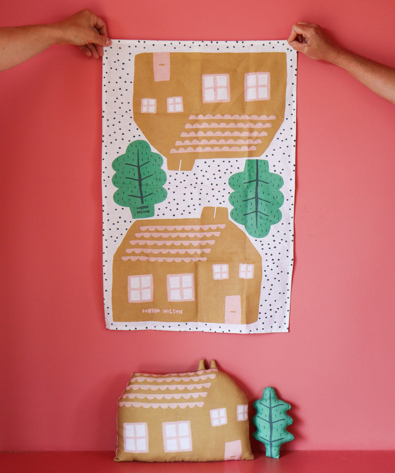 Make Your Own House Cushion Tea Towel Craft Kit - Slowood