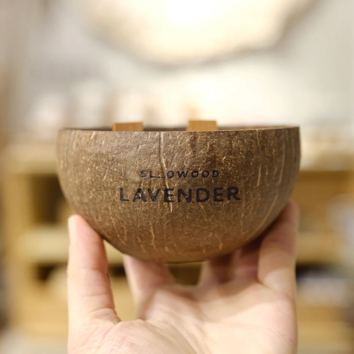 天然精油椰殼蠟燭 300克 - 薰衣草