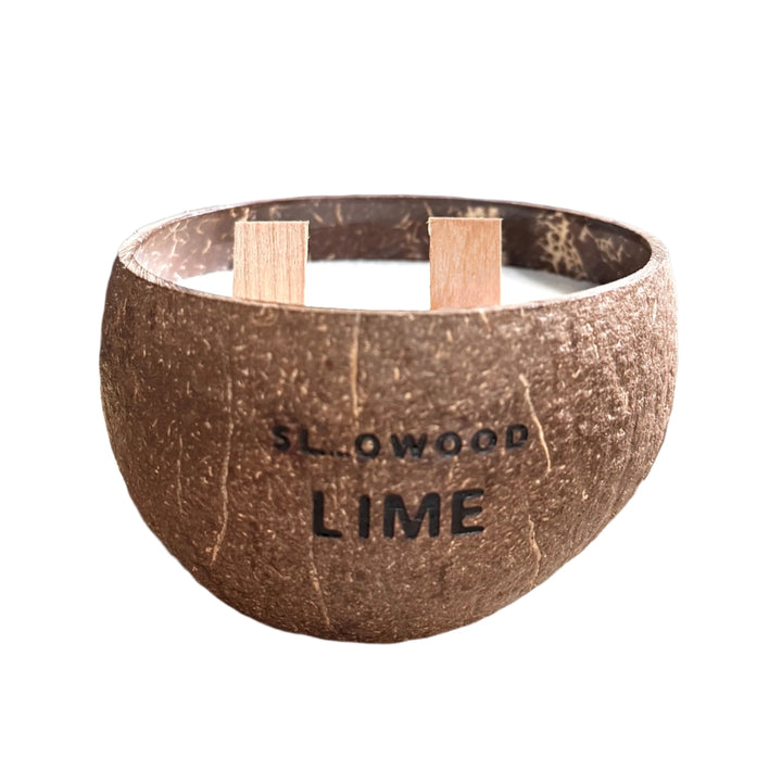 天然精油椰殼蠟燭 300克 - 青檸