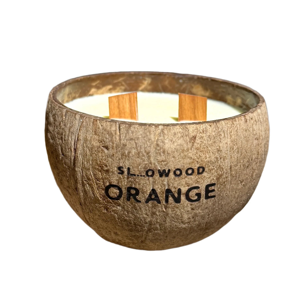 天然精油椰殼蠟燭 300克 - 香橙