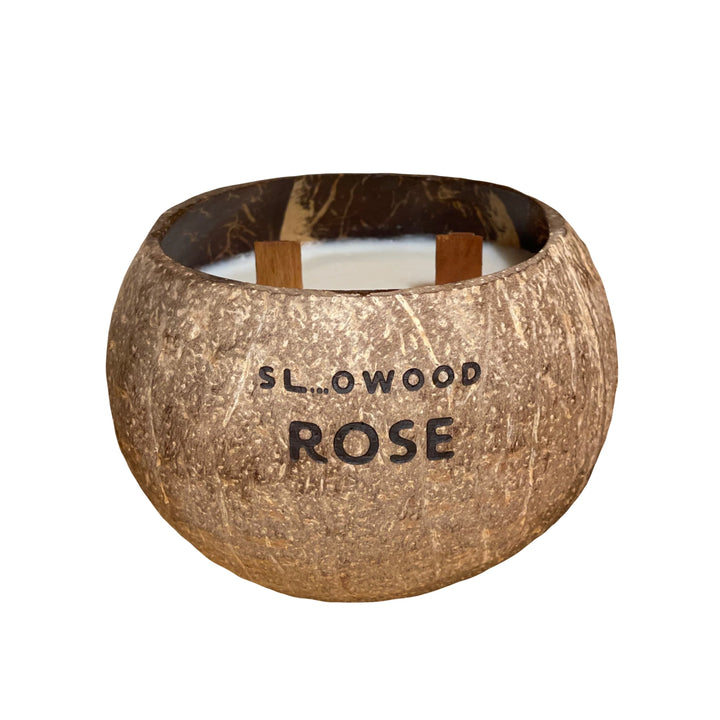 天然精油椰殼蠟燭 300克 - 玫瑰