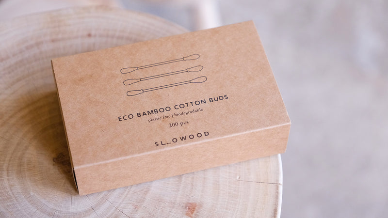 Bamboo cotton buds (200pcs/box) - Slowood
