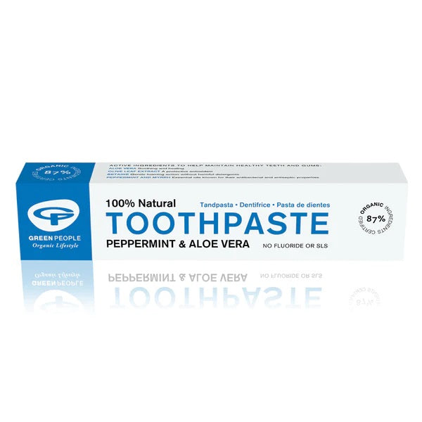 Vegan and Organic Peppermint & Aloe Toothpaste - Slowood