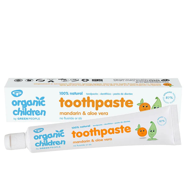 Organic Kids Toothpaste - Mandarin and Aloe Vera - Slowood