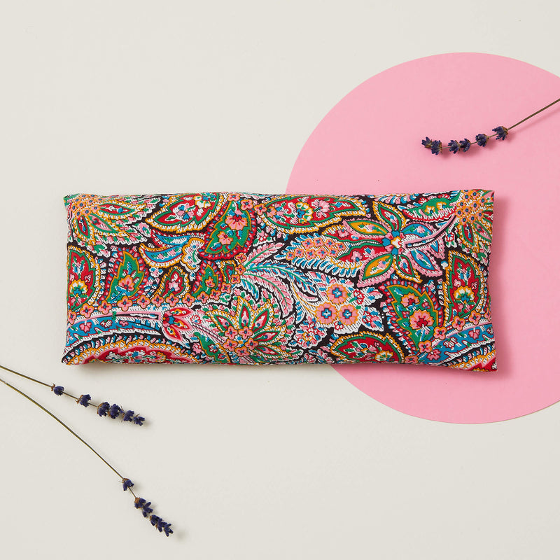 Lavender Relaxation Eye Pillow Red Paisley Pattern - Slowood